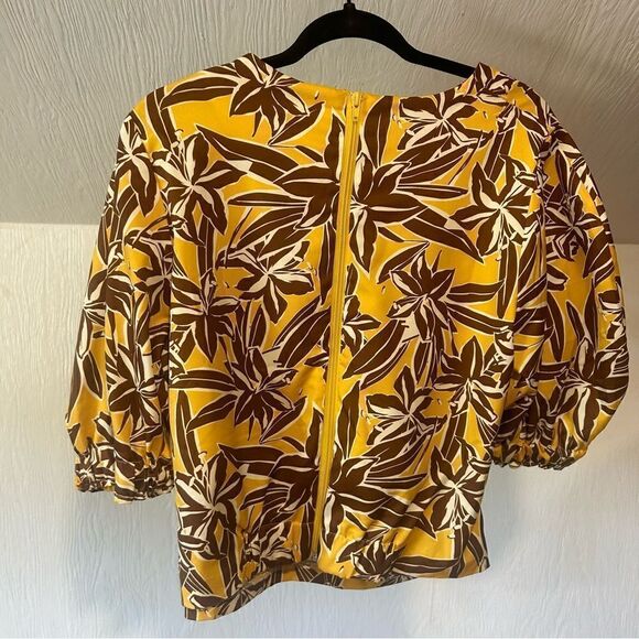 I.Madeline Yellow Floral Print Nursing Top, Breastfeeding Shirt, Size Large - Picture 6 of 8
